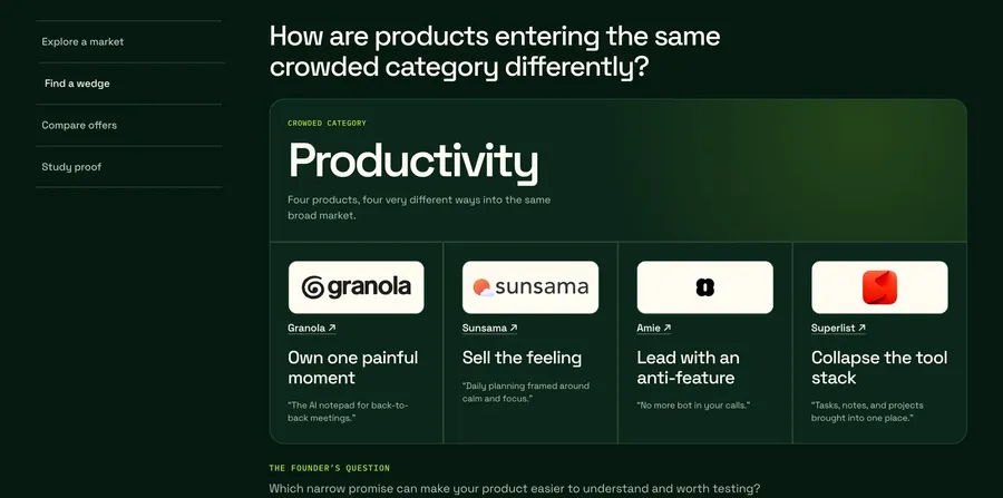 Zawqi comparing products in one category, side by side.